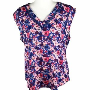 41 Hawthorn | Floral Crochet Sleeveless Blouse S